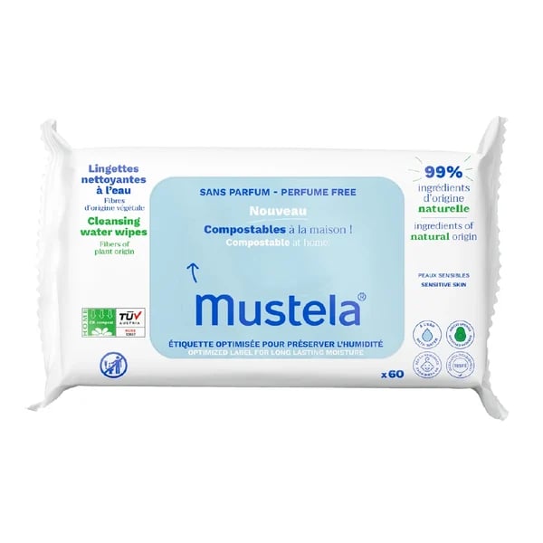 Mustela Bebé Toalhetes Limpeza sem Perfume X60